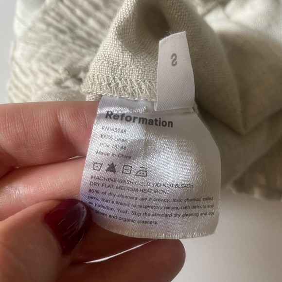 Reformation Nashville Linen Short - Oatmeal S - Picture 8 of 8
